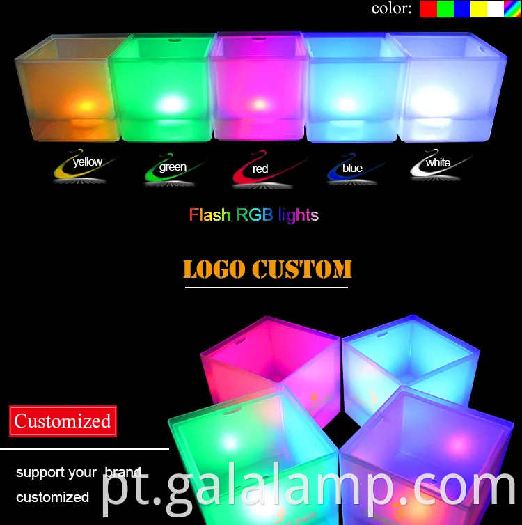 Balde de gelo LED de 3.5L elegante para cerveja e vinho